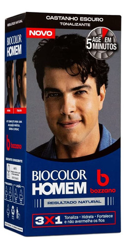 Tonalizante Castanho Escuro Natural Biocolor Homem Bozzano