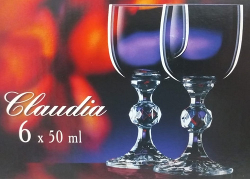  01 Taça De Cristal  Par Licor Bohmia 50 Ml Klaudie Titânio