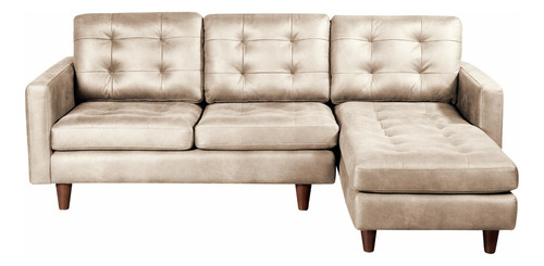 Sofa Chaiselong Der Napoles Cuero Kentucky  beige