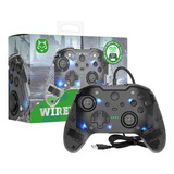 Controle Com Fio Xbox One, Pc - Skin - Preto Translucido Led