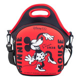 Lonchera Neopreno Infantil Escolar Agarradera Disney Minnie Color Rojo Minnie Mouse