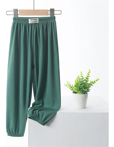 Pantalones Infantiles Premium Anchos De Seda Fría Lindos Y D