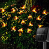 Guirnalda Solar Abeja Exterior Luz Led Calida 50luces Jardin