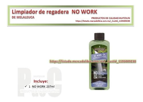 Limpiador De Regaderas Multiusos No Work De 237ml, Melaleuca