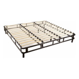 Base De Cama Metálica  Con Protector - Hokins (king Size)