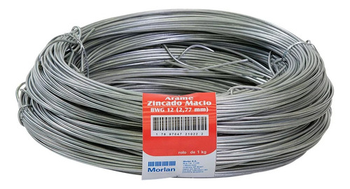 Arame Galvanizado 5kg Liso Médio Nº12 Bwg 12 Fio-2,76mm