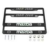 Porta Placas Mazda Auto Camioneta Reflejante Cubre Pijas Kit