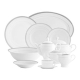 Vajilla Porcelana Alemana Silver Kaiser 12 Personas 82 Pza