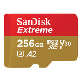 Cartão Memória Micro Sd Sandisk 256gb Microsd Extreme 190mbs