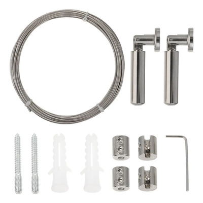 Conjunto De 5m De Varal De Aço Inox Para Cortina De Roupas