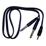 Cable Mini Plug 3.5 Stereo A 2 Plug 6.5 Mono Macho 90 Cm Cjf
