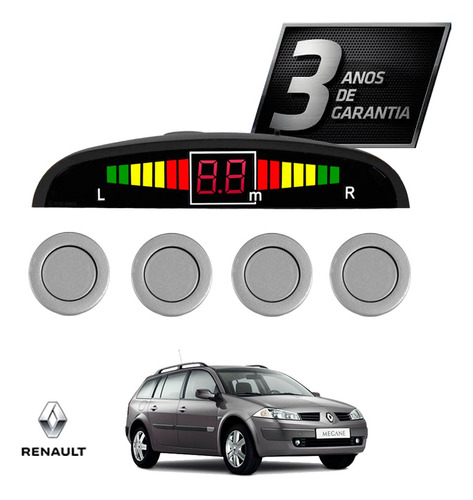 Sensor De Ré Estacionamento Prata Megane Grand Tour 2007