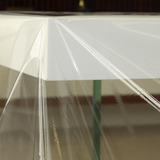 Toalha Mesa 10 Cadeira Plástico Impermeável 3,00m X1,40m Pvc Cor Cristal/transparente