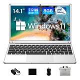 Laptop 14.1 Intel Celeron N4000 8gb Ram+512gb Ssd Windows 11