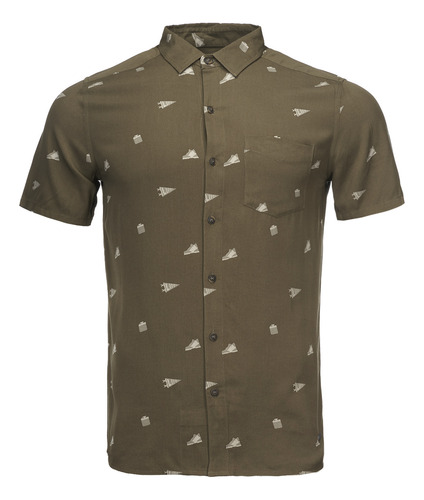 Camisa Hombre Lippi Camp Short Sleeve Shirt Print Verde Mili