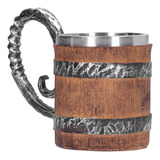 Taza De Resina Con Barril De Roble Personalizado Viking Vint