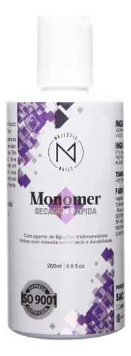 Liquido Monomer Secagem Rápida Majestic 260ml
