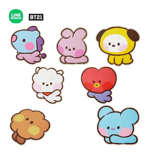 Mousepad Bt21 Baby Minini Bts Original Imp Korea Line Friend