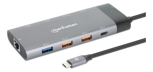 Docking Station Usb-c Manhattan 130714: 8k, Pd 100w, 5 Usb-a