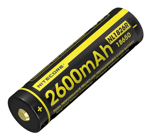 Batería Nitecore Recargable Nl1826r Li-ion 3.7v 2600mah Usb