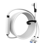 Cable Para Lente Oculus Usb-c A 3.2 1° Gen.+ Carga  (5m) 90°