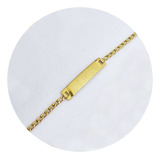 Pulsera Identidad Oro 18k Grabado Nacimiento Grumet A6