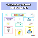 Calendario Infantil Imprimible 