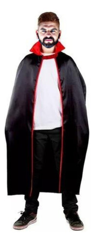 Capa De Vampiro Cuello Rojo Accesorio Para Disfraz Adulto