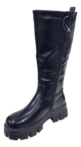 Botas Larga Bucaneras Negro Plataforma Full Tendencia Mujer 