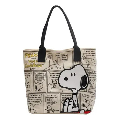 Bolso De Lona Snoopy Personajes Aesthetic Hombro U Mano