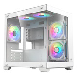 Gabinete Gamer Acegeek Vacancy L375 Mid-t Lat De Vidro White