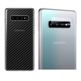 Pelicula Camêra Galaxy S10 Plus + Fibra Traseira De Carbono