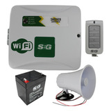 Kit Cerca Electrica Energizidor Seg Shocker 14000 Wifi