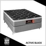 Cj Colchão King Active Black 193x203x27 Sankonfort +cama Box