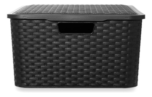 Canasto Caja Organizador Hogar Simil Rattan Grande Pack X 6