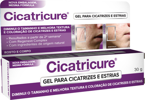 Cicatricure Gel Para Cicatrizes Estrias 30g