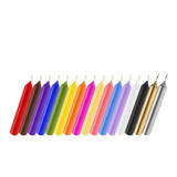 Velas Cortas Colores X 10 U. - Pacha Kuyuy