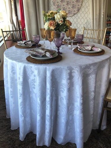 5 Toalha De Mesa Casamento, Buffet, Decoração 2,60mt Redonda