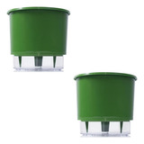 Vaso Raiz Auto Irrigável Grande N4 Verde Es Temperos Kit 2pc