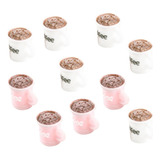 10pcs Mini Taza De Café Casa De Muñecas En Miniatura