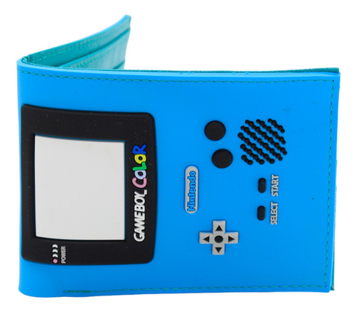 Cartera De Gameboy Color Azul - Videojuegos Gamer - Pvc