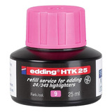Tinta Recarga Marcador Resaltador Edding Htk 25 Capilaridad Color Rosa