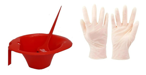 Kit Bowl Pincel Y Guantes Para Tintura Coloracion En Casa