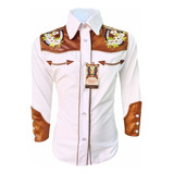 Camisa Vaquera Niña Bordada Blanca D´ Badillo Western