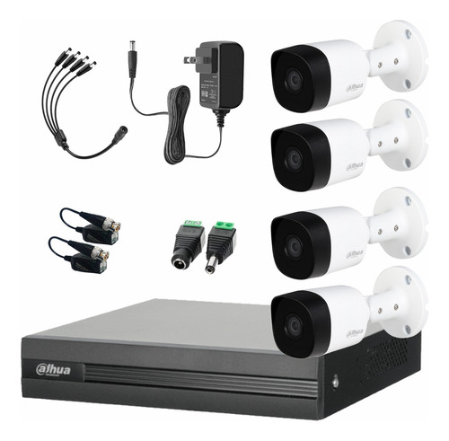 Dahua Kit Cctv 4 Cámaras 5 Mp Metálicas + Transceptores