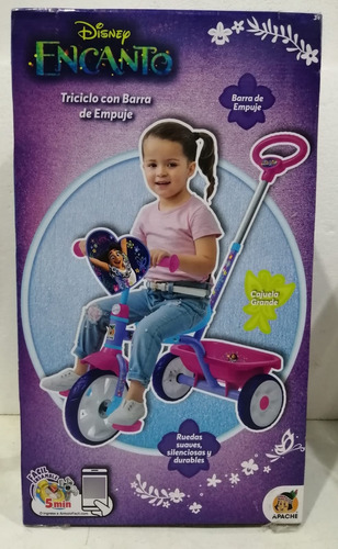 Triciclo Apache Disney Encanto Con Barra De Empuje Mse