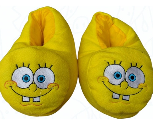 Pantuflas Pantuflones Bob Esponja Súper Soft Talle Adulto