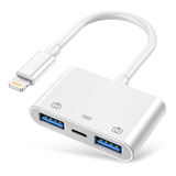 Adaptador A Usb Doble Y Otg De Carga Para iPhone Para iPad