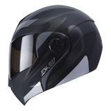 Casco Abatible Ich-3110 Remak Negro Mate Gris Visor Smoke 