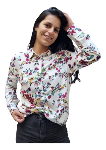 Camisa Blusa Mujer Talle Grande Algodón Importado India